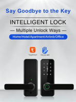 Serrure de porte intelligente personnalisable OEM ODM Tuya TT Lock WiFi avec empreinte digitale, mot de passe, carte IC, entrée sans clé, serrure numérique pour la vente en gros B2B