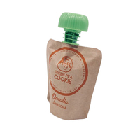 Sac d'aspiration en papier kraft marron personnalisé anti-fuite pochette à bec pour boisson liquide de haute qualité
