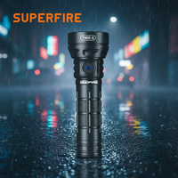 Lampe torche LED tactique compacte en alliage d'aluminium magnétique, étanche IP55, rechargeable par USB, 1000+ lumens, portée du faisceau 300-400 m