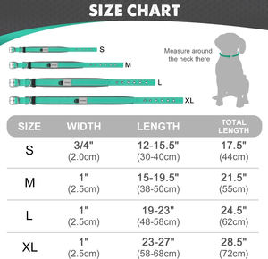 Gepolsterte Hunde halsbänder für kleine mittelgroße Hunde Reflektierende breite Haustier halsbänder Verstellbares Hochleistungs-Hunde halsband aus Nylon-Neopren - Product Image 3