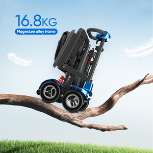 Aircraft-Approved Four-Wheel Waterproof Travel Foldable Lightweight Mobility Scooter 16.8Kg Magnesium Ultra <b>Light</b> 25-30km Range - Product Image 1