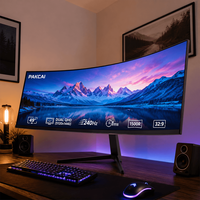 Moniteur d'ordinateur incurvé 49 pouces 240Hz 1ms IPS DQHD pour usage professionnel, fabriqué par une usine OEM ODM