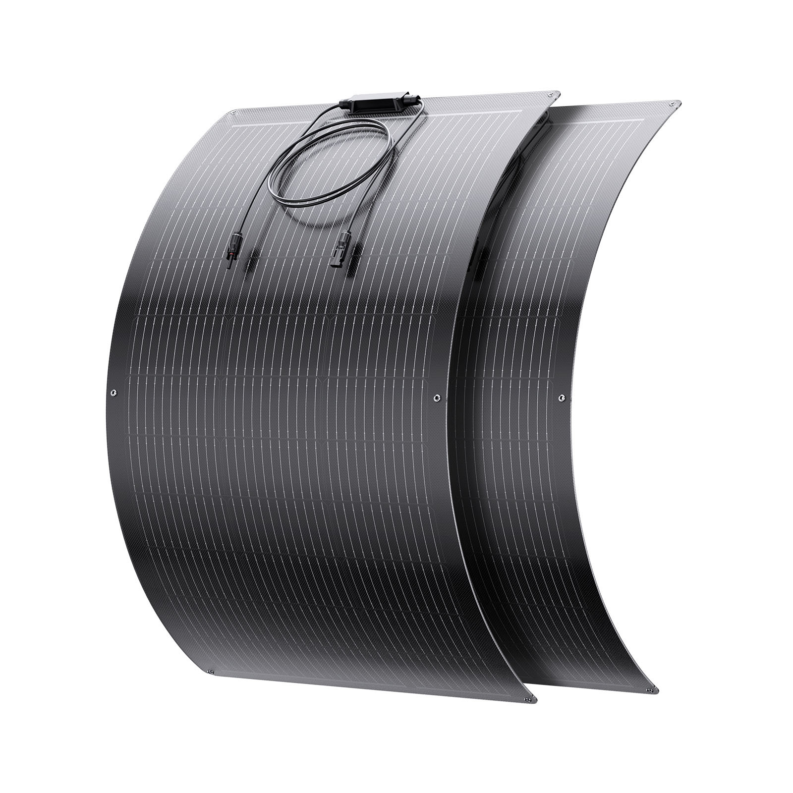 Callsun 100W ETFE Solar <strong>Panel</strong> All Black Semi-<strong>Flexible</strong> Mono <strong>PV</strong> Module <strong>12V</strong> 25% Efficiency 182mm Cell Size <strong>for</strong> <strong>RV</strong> <strong>Marine</strong> Off-Grid