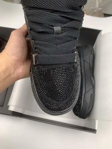 Baskets décontractées de luxe en cuir véritable pour hommes et femmes, style plateforme, à lacets, pour la marche - Product Image 5
