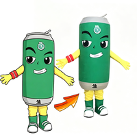 Costume de mascotte personnalisé UYEAH OEM 1 pièce pour magasin de bière en conserve, avec logo, taille adulte, promotion de marque, costume de mascotte de bouteille personnalisé