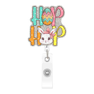 Porte-badge rétractable en plastique ABS brillant de luxe pour les professionnels de la santé et les cadeaux infirmiers - Product Image 4