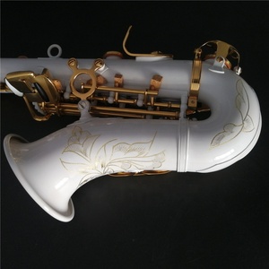Top Colore Bianco Curved <span class=keywords><strong>Soprano</strong></span> Sassofono Alto F # Oem Logo - Product Image 6