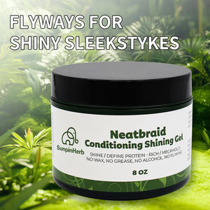 Gel Fijador Orgánico Herbal de 8oz con Fijación Extra para Cabello Rizado/Seco, Logotipo Personalizado, Gel para Trenzas No Grasoso, Sin Escamas Blancas, Twist & Lock - Product Image 6