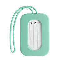 Étiquettes de bagages transfrontalières en silicone gel couleur unie, respirantes, imperméables, ultra-légères, anti-perte, pour cartes d'embarquement et étiquettes nominatives