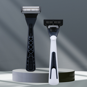 Dao cạo râu cao cấp năm lưỡi cong dành cho nam, có lõi dao thay thế, dao cạo dùng một lần với hệ thống lưng mở - Product Image 2