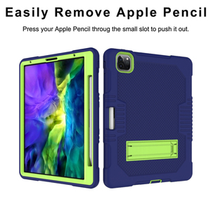 เคสแท็บเล็ตกันกระแทก,สำหรับ <span class=keywords><strong>iPad</strong></span> <span class=keywords><strong>Pro</strong></span> <span class=keywords><strong>12.9</strong></span>นิ้ว<span class=keywords><strong>2018</strong></span>/ 2020/2021พร้อมที่ใส่ดินสอทนทานเกราะมีขาตั้ง - Product Image 3