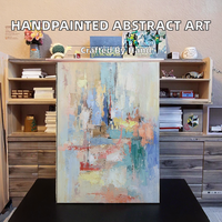 Peinture abstraite originale de paysage texturé, peinture à l'huile moderne personnalisée, art mural sur toile, impression numérique pour la décoration du salon