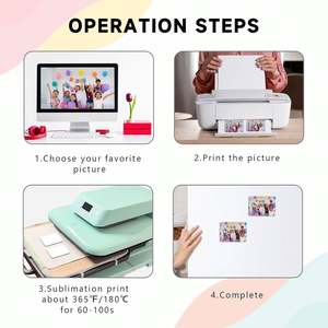 Magnétique de réfrigérateur personnalisé en caoutchouc, design moderne et écologique, forme carrée, sublimation, bricolage, cadeau d'anniversaire, usage domestique - Product Image 3