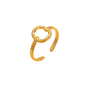 Bague de mode minimaliste en acier inoxydable plaqué or et boucles d'oreilles ouvertes polies en <span class=keywords><strong>cercle</strong></span> <span class=keywords><strong>doré</strong></span>, vente en gros, pour usage quotidien - Product Image 5
