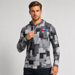Camisa de Pesca con Capucha y Manga Larga para Hombre, Camuflaje, Protección Solar UPF 50, Anti-UV, Secado Rápido - Product Image 1
