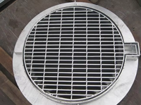 Grille en acier galvanisé à chaud pour couverture de caniveau de drainage industriel, entrepôt, station de lavage de voitures, avec clips d'installation