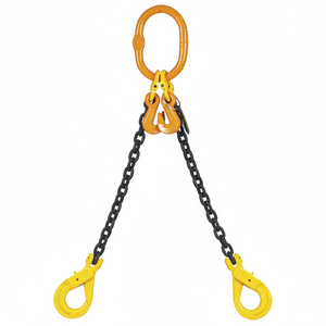 Colgadores de Cadena PDC2 de 2 Patas, Cadena Negra con Ganchos Amarillos para Aplicaciones de Elevación - Product Image 2