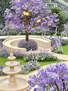 Arbres artificiels de fleur de <span class=keywords><strong>Jacaranda</strong></span> de 4.5m faits sur commande pour la décoration de centre commercial conception florale réaliste de faux - Product Image 2
