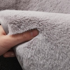 Alfombra Moderna de Piel Sintética de Lujo, Alfombra Súper Suave y Esponjosa para Dormitorio, Sala de Estar, Color Sólido, Lavable a Máquina, para Sofá, Balcón - Product Image 6