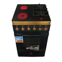 Cuisinière Céramique 4 Plaques Infrarouge avec Four Électrique et Gril