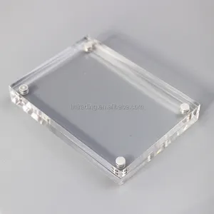 Custom business card stand display stand with name card holder for QR code portable acrylic plexiglass business card stand