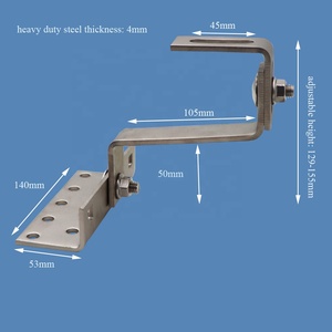 Hot-bán SUS304 ngói mái móc chiều dài có thể điều chỉnh cho thị trường Châu Âu năng lượng mặt trời gắn chân đế - Product Image 6