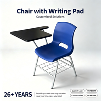 Chaises d'école en plastique, chaise d'étude métallique pour étudiants avec dossier rabattable, chaise de formation personnalisée, support de qualité, mobilier de classe empilable