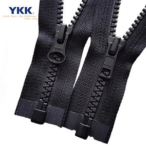 Vente en gros de fermetures à glissière en résine <span class=keywords><strong>YKK</strong></span> No.5 Vislon de verrouillage automatique à extrémité ouverte de qualité épaissie pour vestes - Product Image 2