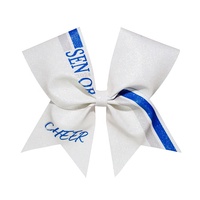 Nœuds de cheerleading personnalisés en gros, rouge, blanc, noir, à paillettes, avec nom et année de fin d'études, pour la remise des diplômes