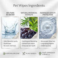 Vente en gros de 80 lingettes nettoyantes douces pour animaux de compagnie avec fonction désodorisante pour les pattes et usage général, emballage à étiquette privée, prêt à être expédié