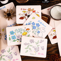 Cartes de vœux vintage personnalisées en gros, design floral, grand format, carte postale pour la fête des enseignants, cadeau de remise de diplôme pour étudiants