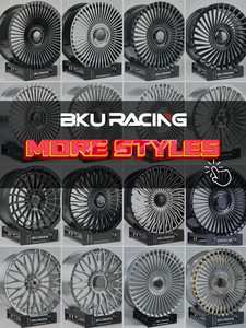 Jantes forgées Bku 5x112 pour Mercedes CLS CLA CLE A45 A35 C200 C43 C63 GT50 GT55 personnalisées 19 20 21 pouces en alliage d'or - Product Image 5
