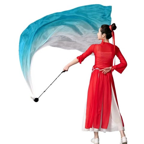 MYADDICTION Belly Dance Silk Veil Poi Throw Balls Dance Accessories