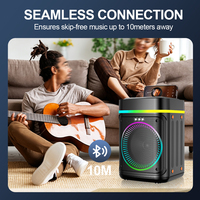Altavoz Karaoke Portátil de Alta Potencia de 160 W con Bluetooth, Woofer de 10 Pulgadas, Luces RGB para Fiestas, TWS, USB, TF, Control Remoto, Carga Tipo C, Sistema de Cine en Casa