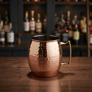 Cocktail Wholesale Copper Mule Mug Set with Copper <b>Straws</b> Custom Golden Hammered Moscow MIINOX MW-MMMC Eco-Friendly - Product Image 4