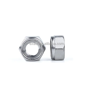 Écrou de blocage automobile DIN 980 nickelé classe 8, type <span class=keywords><strong>M</strong></span>, type à griffe, tout <span class=keywords><strong>m</strong></span>étal, type à couple, hexagonal - Product Image 1