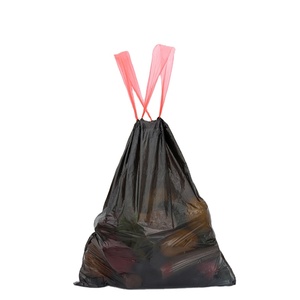 Sacchetto della spazzatura con coulisse in plastica resistente per l'industria dei rifiuti domestici, imballaggio compostabile con Logo personalizzato, materiale LDPE - Product Image 5