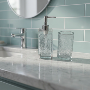 Falak World Export Modern Resin Luxury Eco-Friendly Five-Piece Square Soap Dispenser and Tumbler <b>Set</b> Easy to Clean - Product Image 4