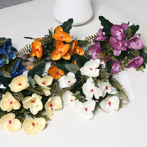 Orchidées artificielles en soie Phalaenopsis Lichao, couleurs automnales, pour mariage, décoration de la maison, accessoires de photographie - Product Image 1