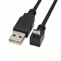 Fabricant personnalisé de haute qualité Micro B USB2.0 a coudé à 90 degrés vers le haut vers le bas à gauche à angle droit Câble de chargement de données Micro câble Usb