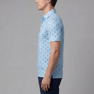Polo de Golf de Alto Rendimiento para Hombre, Transpirable, que Absorbe la Humedad, con Diseño de Ancla, para Club y Campo de Golf - Product Image 3