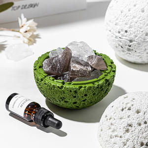 Contenedor de velas de cemento vacío MSH, vela de <span class=keywords><strong>piedra</strong></span> volcánica de superficie rugosa única, tarro de velas, taza para decoración del hogar - Product Image 6