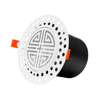 Grille d'aération ronde encastrable ABS, réglable, pour système de ventilation domestique, installation discrète et minimaliste