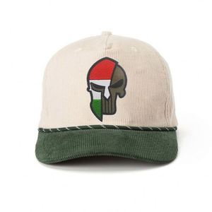 Casquette de baseball bicolore en sergé à 5 panneaux, style sportif, en tissu velours côtelé doux, avec logo brodé personnalisé - Product Image 1
