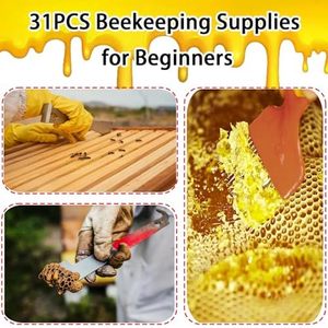 <span class=keywords><strong>Kit</strong></span> de démarrage pour apiculteur 30 pièces - Fumoir à abeilles, tous les outils et équipements, débutants, professionnels, neuf, origine Chine, garantie 3 mois, 9 kg - Product Image 2