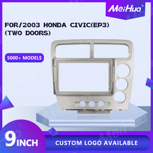 Autoradio Meihua 9 pouces, cadre en ABS pour <span class=keywords><strong>HONDA</strong></span> <span class=keywords><strong>CIVIC</strong></span> EP3 2003, <span class=keywords><strong>deux</strong></span> <span class=keywords><strong>portes</strong></span>, avec faisceau de câblage, câbles RCA, pièces - Product Image 3