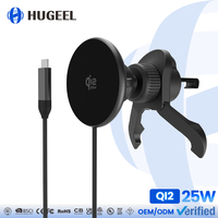 Cargador Magnético para Auto 2026, Venta Caliente, PD 3.0, 25W, Carga Rápida, USB-C, Soporte de Carga Inalámbrica, Certificación CE, 360 Grados