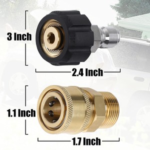 Raccords de tuyauterie en laiton Stm M22 14 Adaptateur 3/8 à connexion rapide pour nettoyeur haute pression et machine de lavage de voiture - Product Image 2