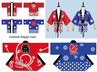 Tissu de couture écologique Happi Coat pour festivals japonais Hanten, couleur et taille personnalisables