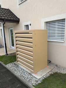 Couvercle de climatisation de couleur <span class=keywords><strong>bois</strong></span> extérieur <span class=keywords><strong>climatiseur</strong></span> décoratif couvercle de protection couvercle de pompe à chaleur - Product Image 3